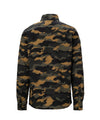 studio image of strafe outerwear 2023 ms alpha shirt jacket in dune camo color