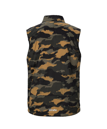 studio image of strafe outerwear 2023 ms alpha direct vest in dune camo color