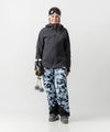 studio on-model image of strafe outerwear 2023 meadow 3l shell jacket in black color