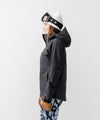 studio on-model image of strafe outerwear 2023 meadow 3l shell jacket in black color