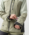 studio on-model image of strafe outerwear 2023 meadow 3l shell jacket in leafy color