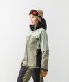 studio on-model image of strafe outerwear 2023 meadow 3l shell jacket in leafy color
