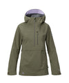 studio image of strafe outerwear 2023 lynx 3l shell pullover in leafy color