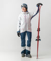 studio on-model image of strafe outerwear 2023 ws sickbird 3l shell suit in frost grey color