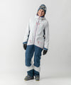 studio on-model image of strafe outerwear 2023 ws sickbird 3l shell suit in frost grey color