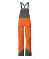 studio image of strafe outerwear 2023 scarlett 3l shell bib in tangerine color