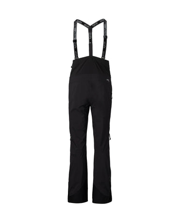 studio image of strafe outerwear 2023 willow 3l shell half bib in black color