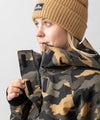 studio image of strafe outerwear 2023 lucky 2l insulated jacket in dune camo color