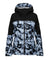 studio image of strafe outerwear 2023 strafe x shredly meadow jacket in tie dye splatter color