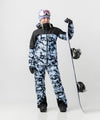 studio on-model image of strafe outerwear 2023 strafe x shredly meadow jacket in tie dye splatter color