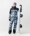 studio on-model image of strafe outerwear 2023 strafe x shredly meadow jacket in tie dye splatter color