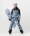 studio on-model image of strafe outerwear 2023 strafe x shredly meadow jacket in tie dye splatter color