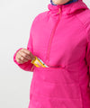 studio on-model image of strafe outerwear 2023 ws sunnyside alpha anorak in fuchsia color