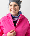 studio on-model image of strafe outerwear 2023 ws sunnyside alpha anorak in fuchsia color