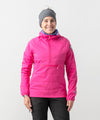 studio on-model image of strafe outerwear 2023 ws sunnyside alpha anorak in fuchsia color