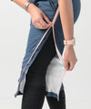 studio on-model image of strafe outerwear 2023 ws alpha insulator pant in deep navy color