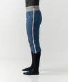 studio on-model image of strafe outerwear 2023 ws alpha insulator pant in deep navy color